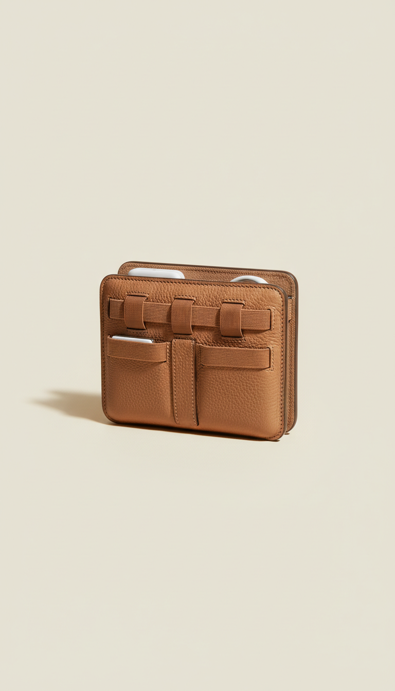 Top-Grain Leather Tech Organizer