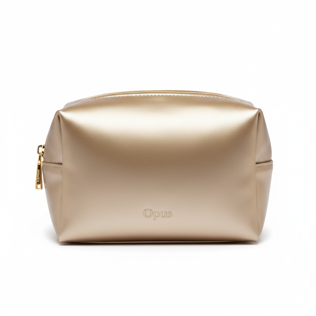 Opus Luxury Wash Bag Champagne - front view