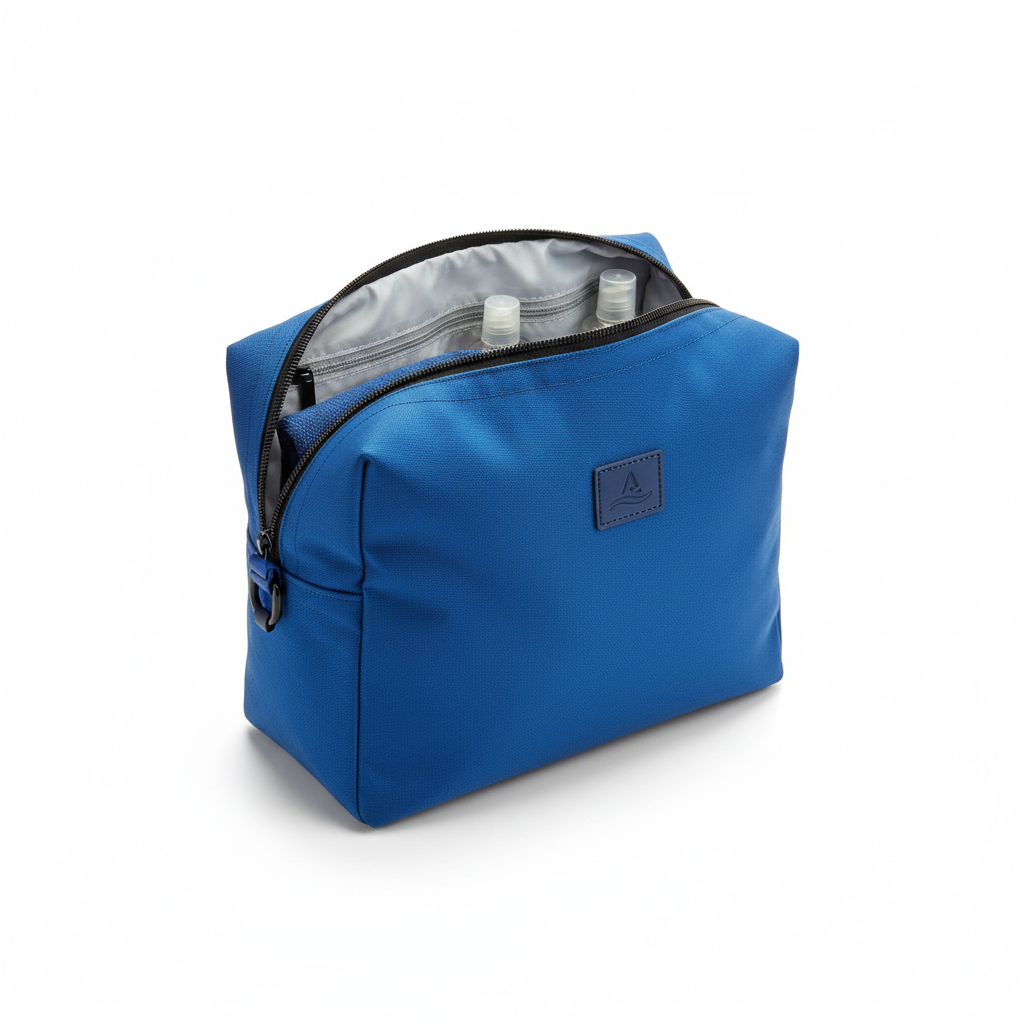 Opus Waterproof Toiletry Bag Cobalt Blue - open view