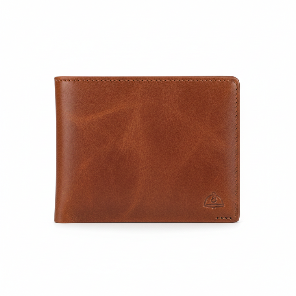 Opus Leather Travel Wallet Cognac - front view