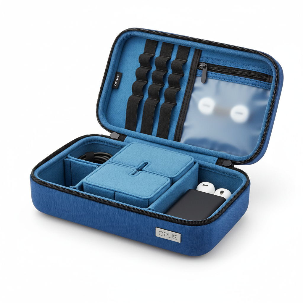 Opus Modular Tech Case Cobalt Blue - open view