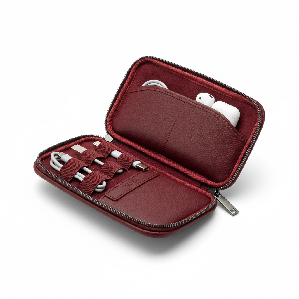 Opus Premium Cable Manager Burgundy - open view