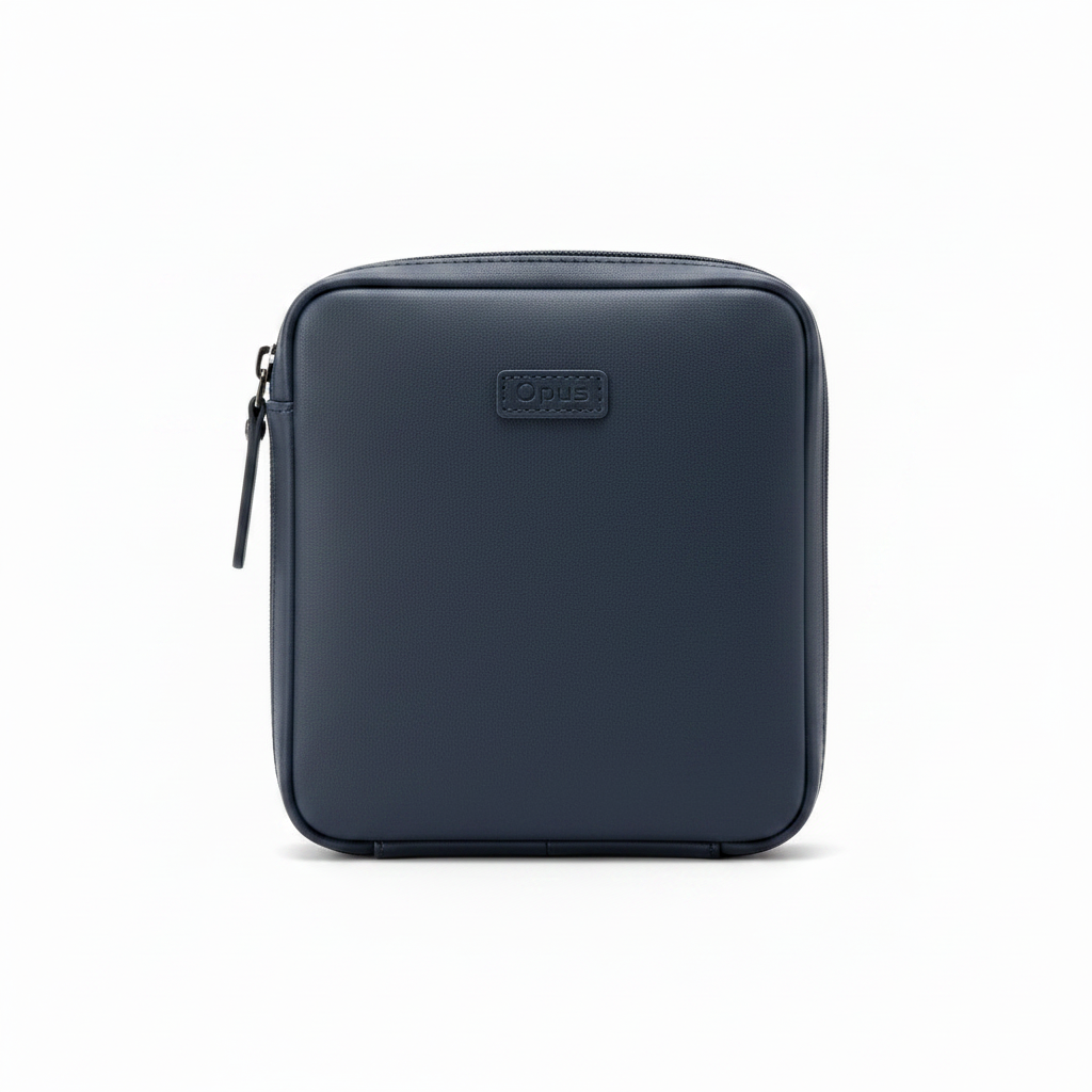 Opus Slim Tech Organizer Midnight Navy - closed front view