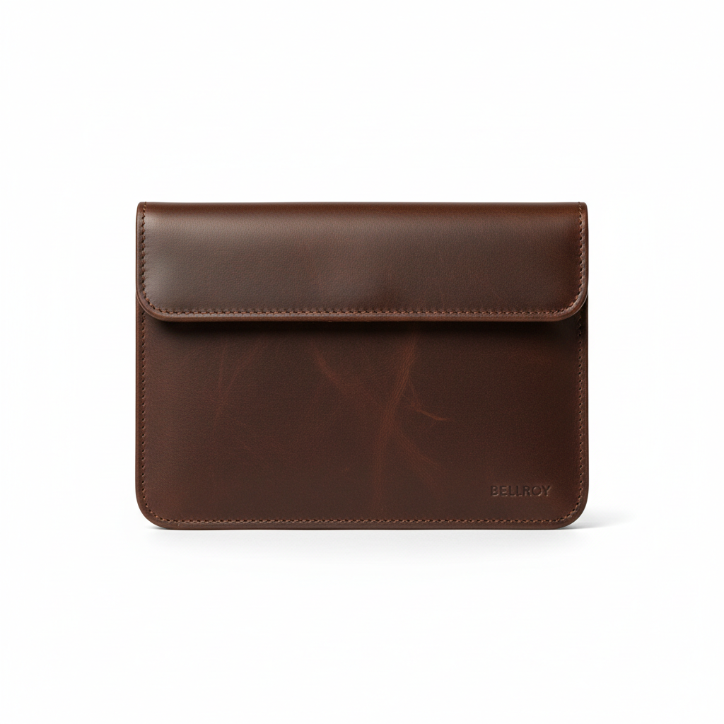 Opus Leather Tech Folio Dark Brown - front view