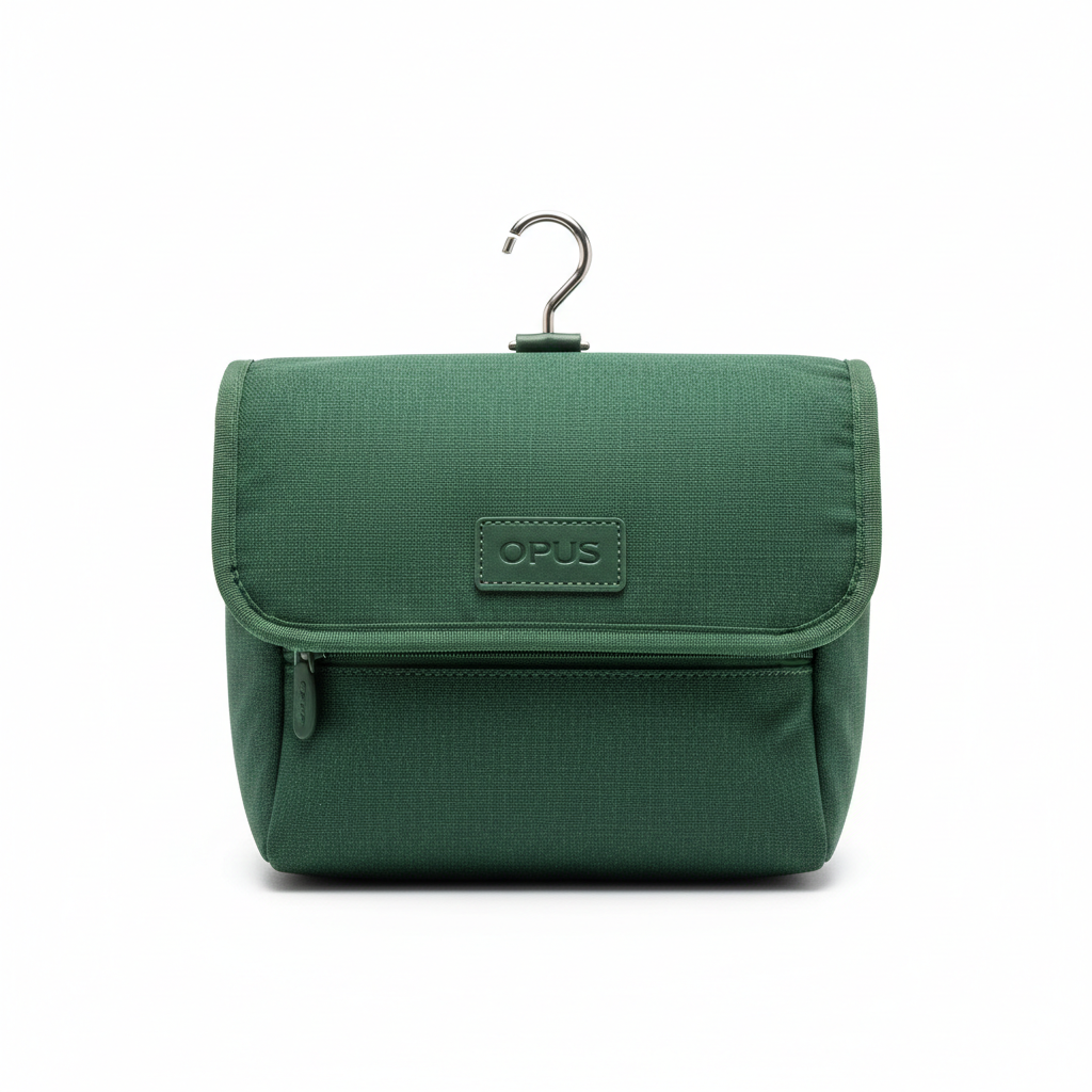 Opus Hanging Toiletry Bag Forest Green - front view